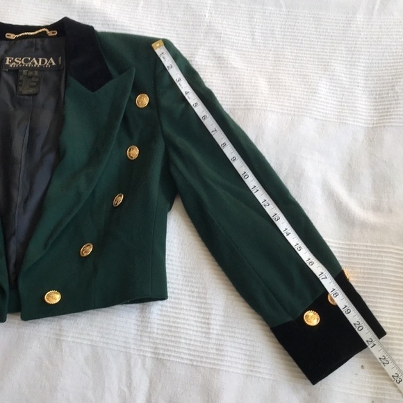 𝅺vintage Escada by Margaretha Ley Short Waist Jacket EU 34 - Picture 11 of 13